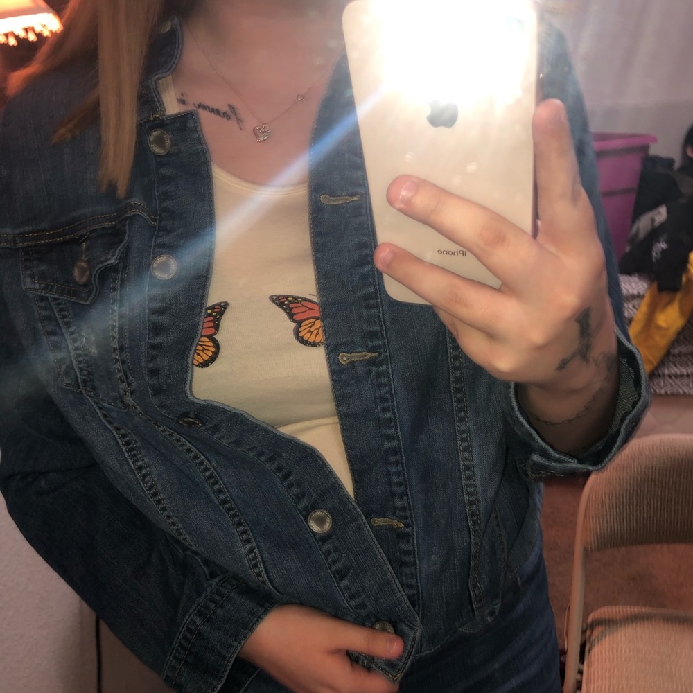 a denim jacket